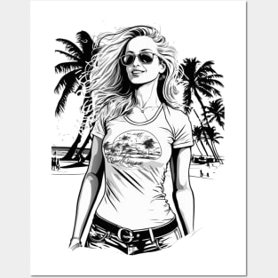 Beach Girl - Original Artwork Posters and Art